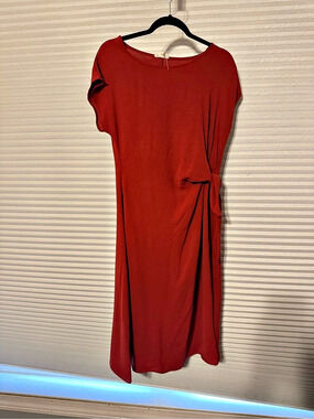 See You Monday Rust Midi Dress Medium